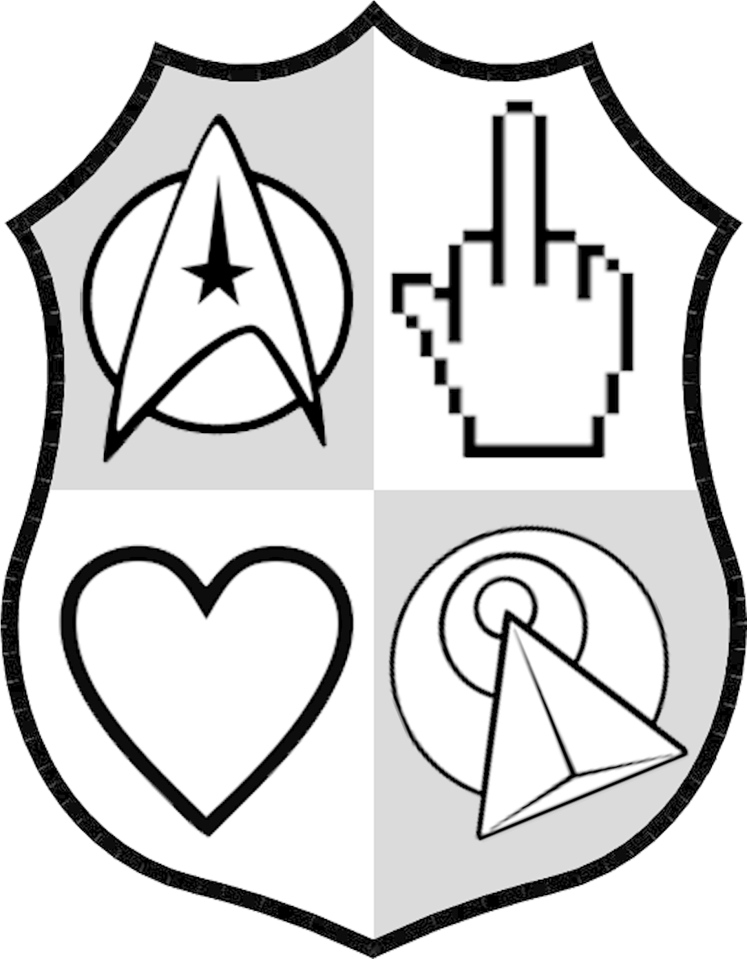 Thanksgiving Dinner Black And White Cliparts - Middle Finger Cursor Transparent (1085x1393), Png Download