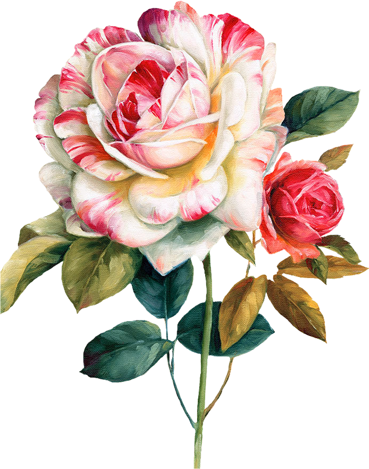 Decoupage Pattern Flowers Lisa Flower Painting Png - Flower Oil Painting Transparent (1279x1600), Png Download