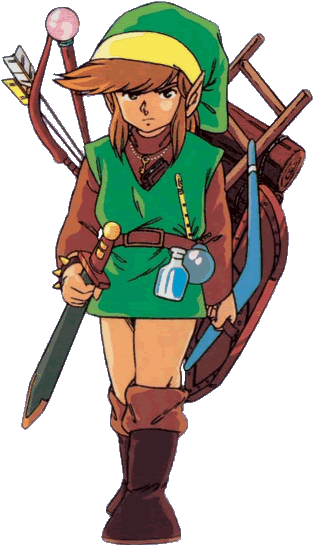 Items - Legend Of Zelda Original Link (319x550), Png Download