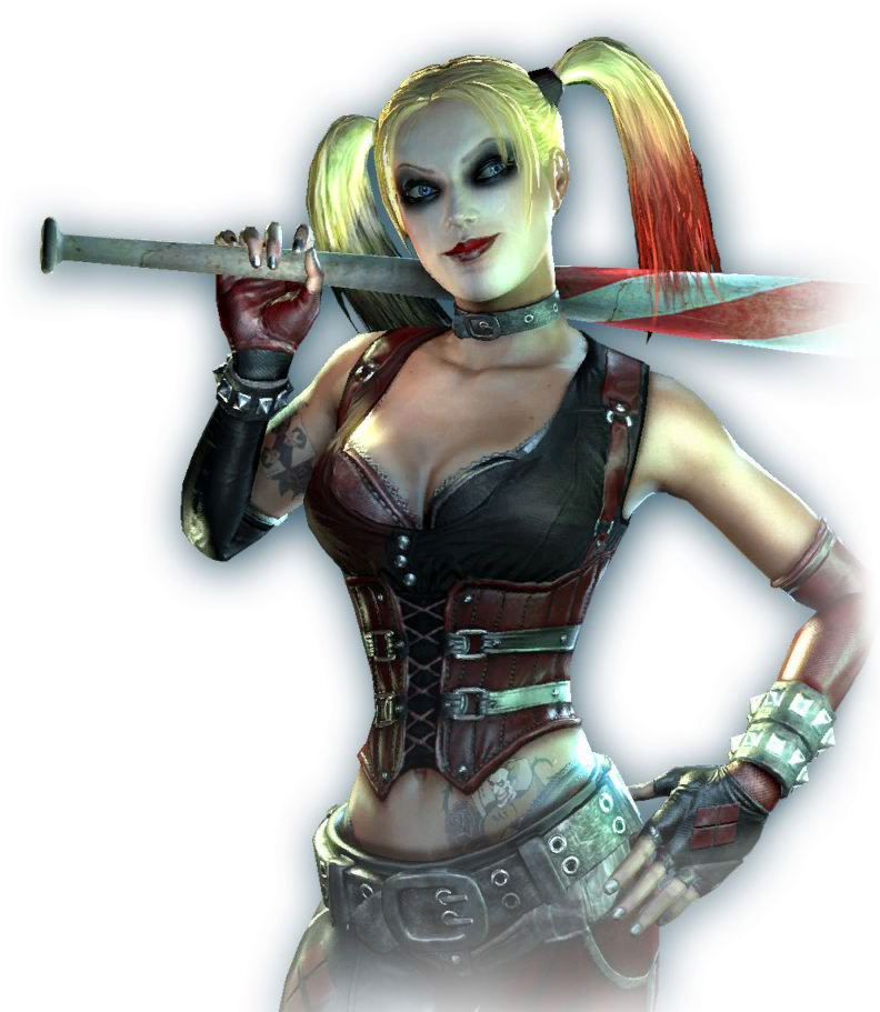 Harley Quinn Profile Image Arkham City - Batman Arkham City Characters (853x910), Png Download