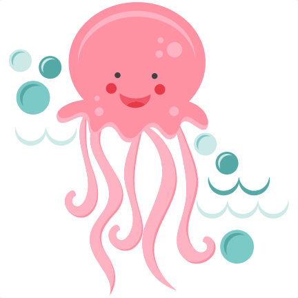 Smiling Jellyfish Svg Scrapbook Cut File Cute Clipart - Jellyfish Clipart (432x432), Png Download