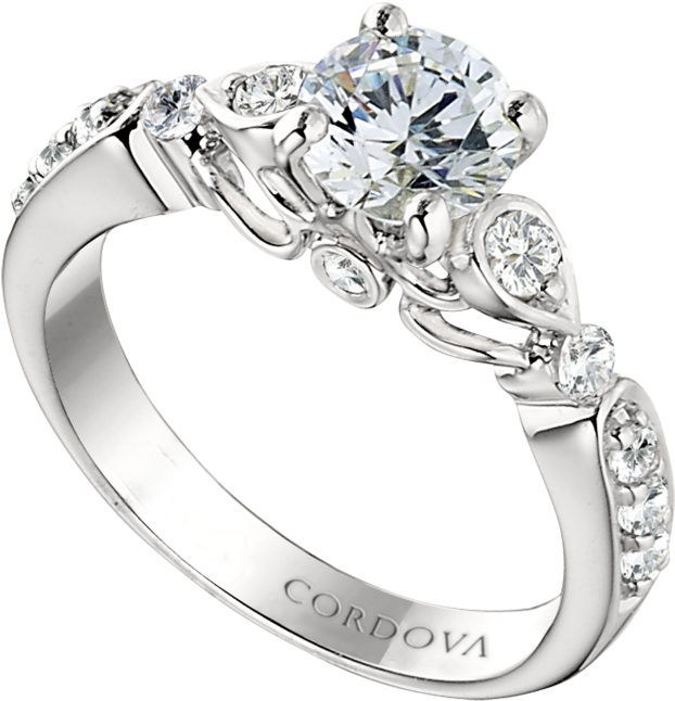Engagement Rings - 0.50 Double Halo Ring (1000x750), Png Download