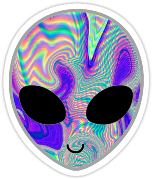 Alien By Trendystickers - Stiker Alien (375x360), Png Download