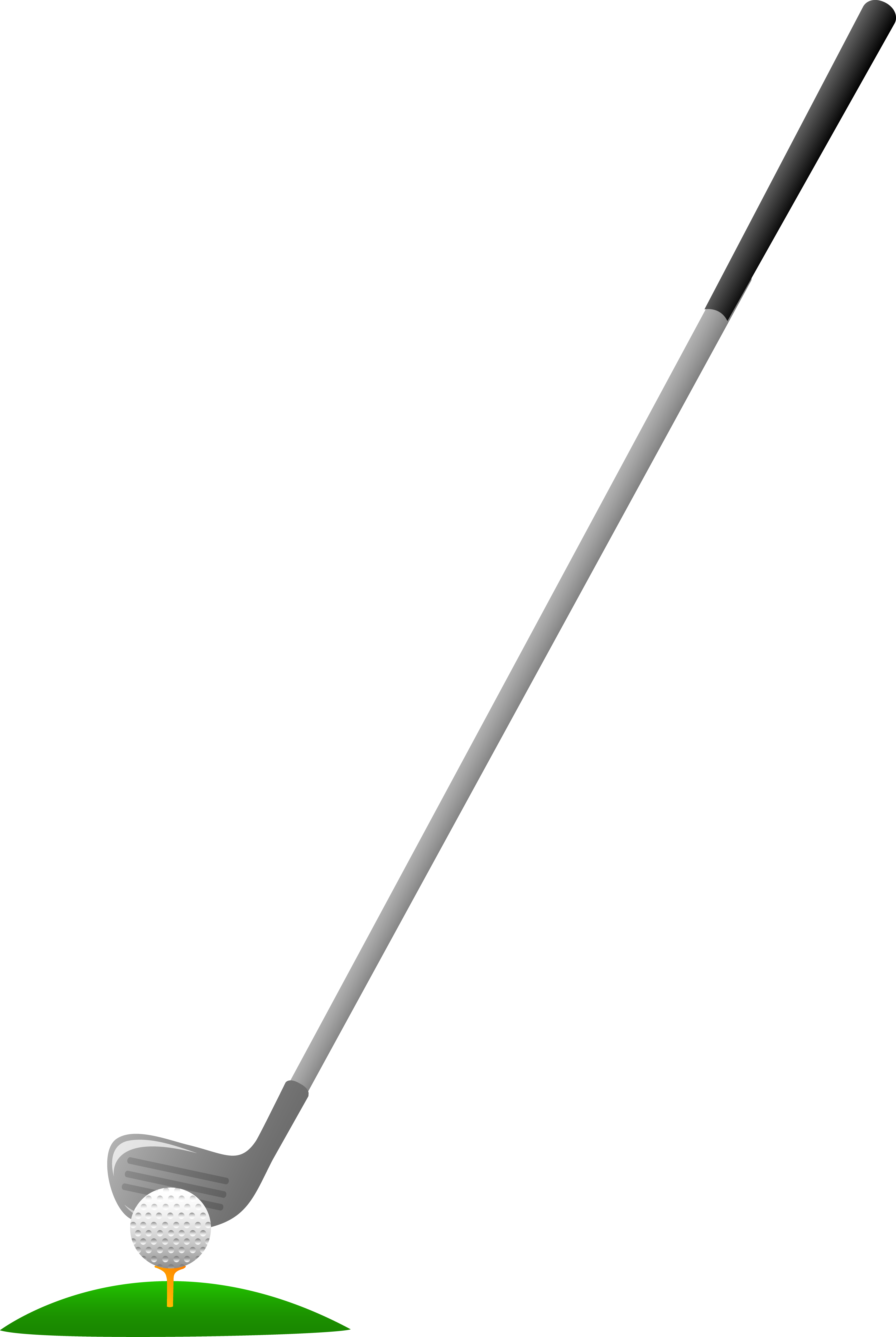 Golf Club And Ball On Tee - Golf Club And Ball Clip Art (5190x7742), Png Download