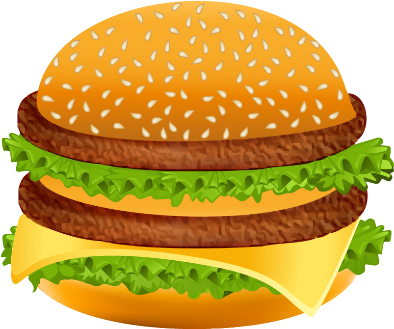 Hamburger Cliparts Transparent - Hamburger Clipart Png (879x743), Png Download