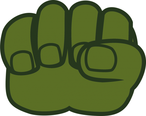 Hand, Hulk - Mão Hulk Png (427x340), Png Download