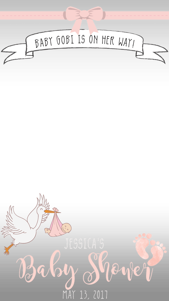 This Was Our Adorable Custom Snapchat Filter For My - Filter For Baby Shower Png (576x1024), Png Download