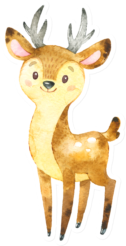 Sticker That Kick Ass Watercolor Deer - Watercolor Painting (800x800), Png Download