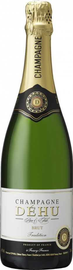 Png Champagne Bottle - Dehu Pere & Fils Champagne (250x923), Png Download