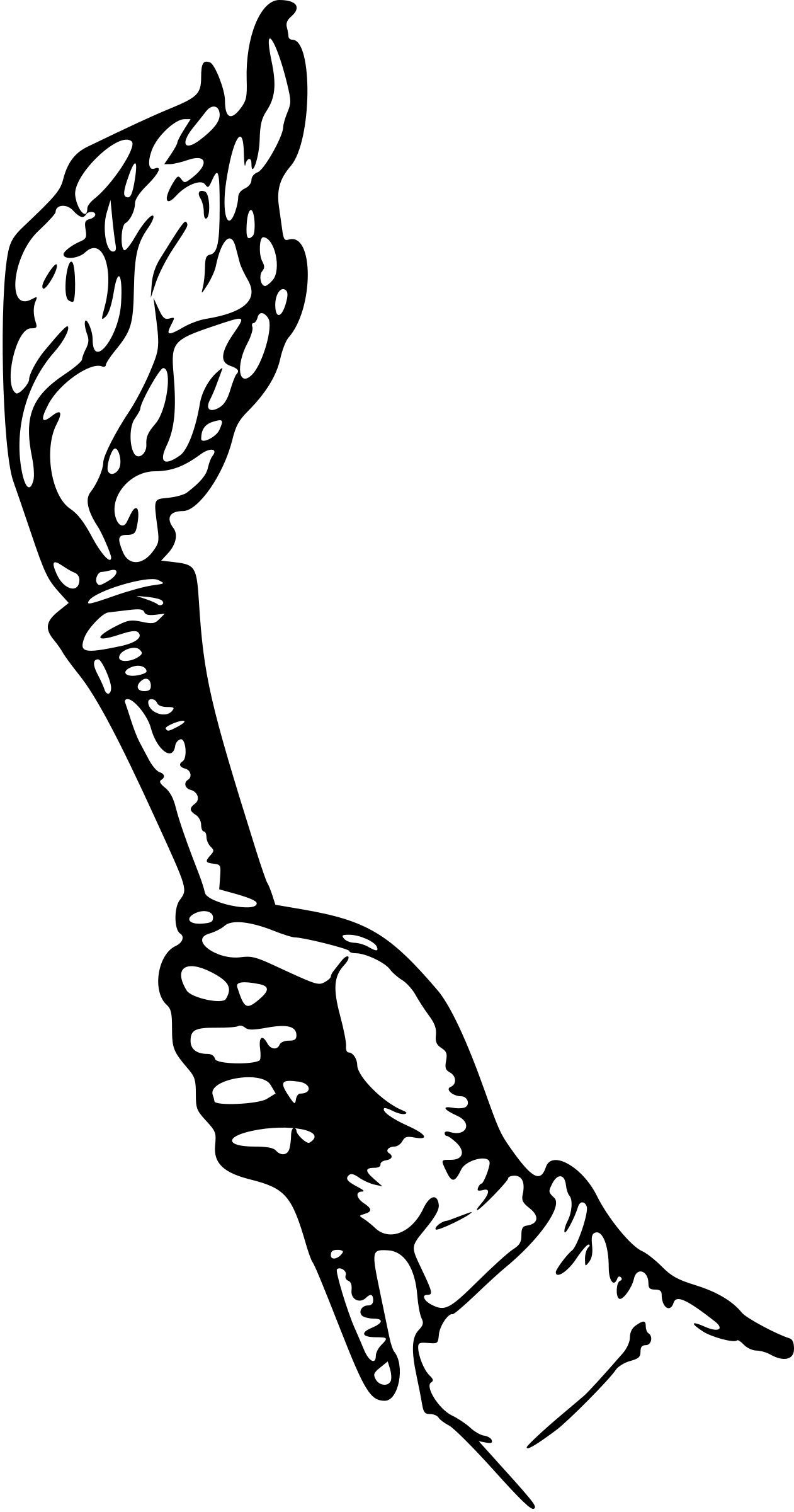 Hand Holding Book Drawing At Getdrawings - Hand Holding Torch Png (1261x2400), Png Download