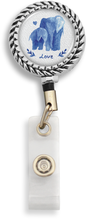 Alzheimer's Awareness Ribbon Badge Reel Nurse Badge (900x900), Png Download