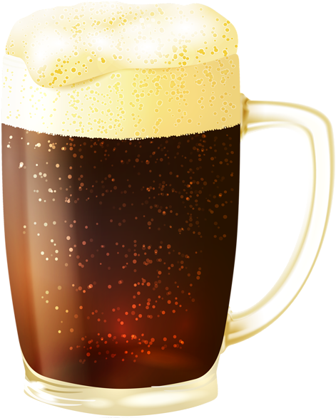 Mug Of Dark Beer Png Vector Clipart Image - Dark Beer In Mug (496x600), Png Download