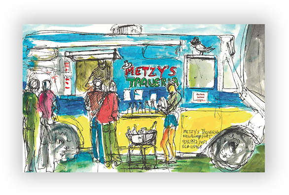 See You At The Truck - Volkswagen Type 2 (598x400), Png Download