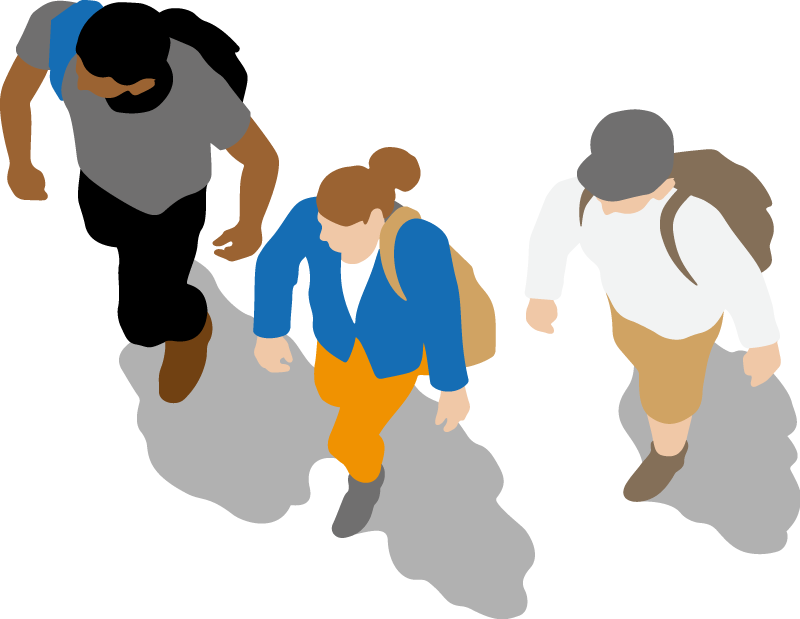 People Walking - People Walking Png Cartoon (800x619), Png Download