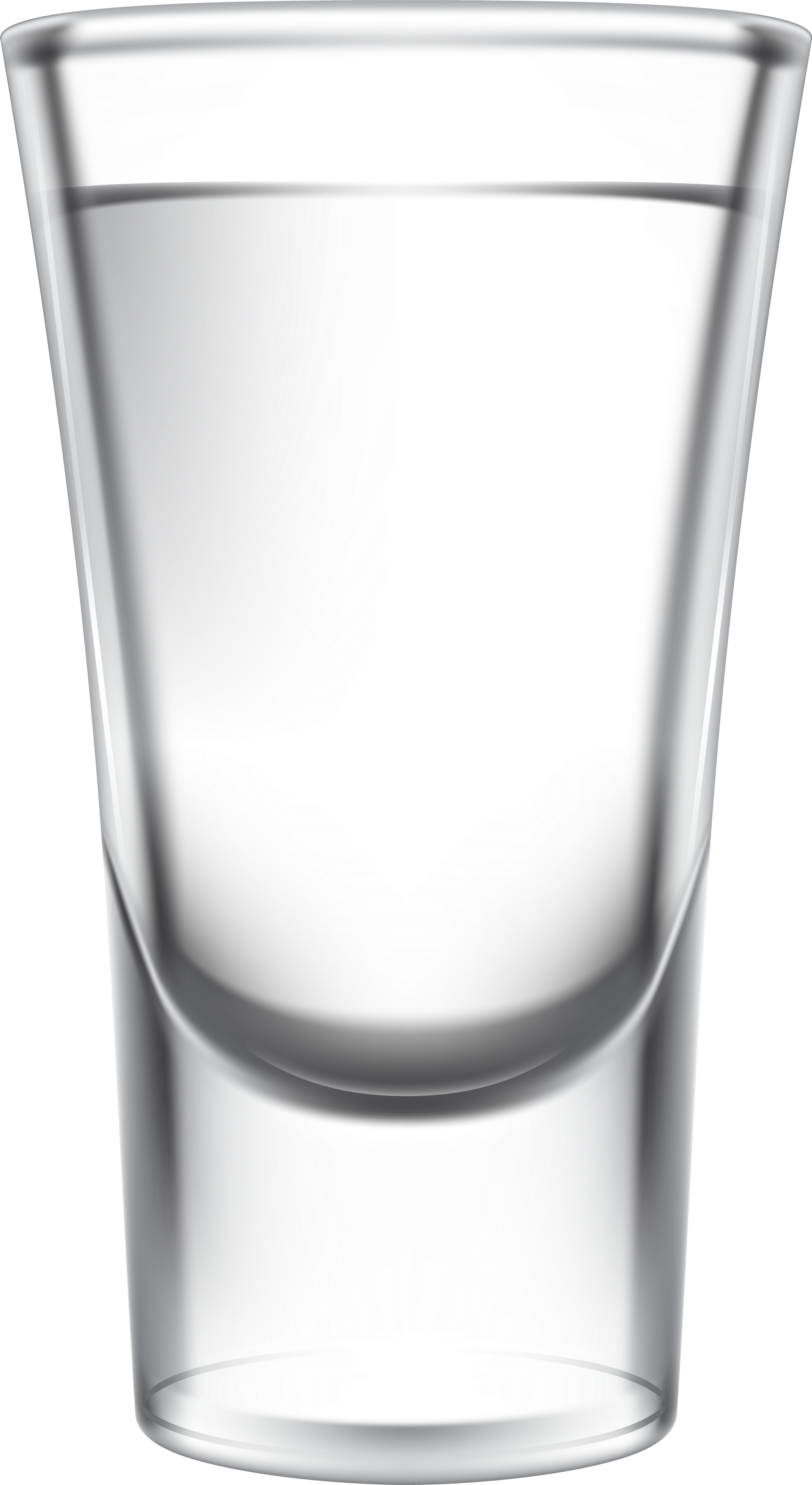 Jpg Glass Of Water Clipart Black And White - Clip Art Shot Glass (4475x8000), Png Download