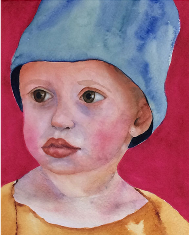 Arlo Watercolor On Paper - Watercolor Painting (1000x840), Png Download