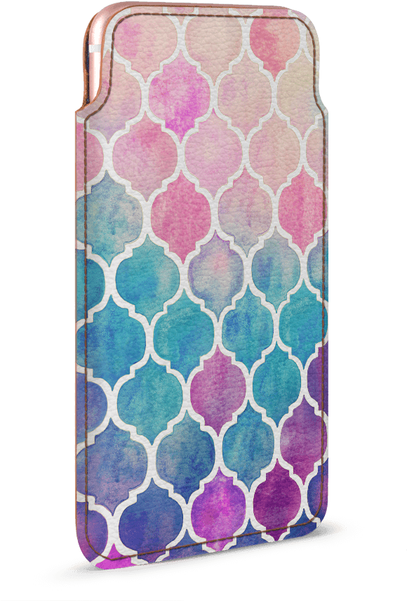 Dailyobjects Rainbow Pastel Watercolor Moroccan Real - Ipad Mini Case - Littlemax Synthetic Leather Auto Wake/sleep (900x900), Png Download