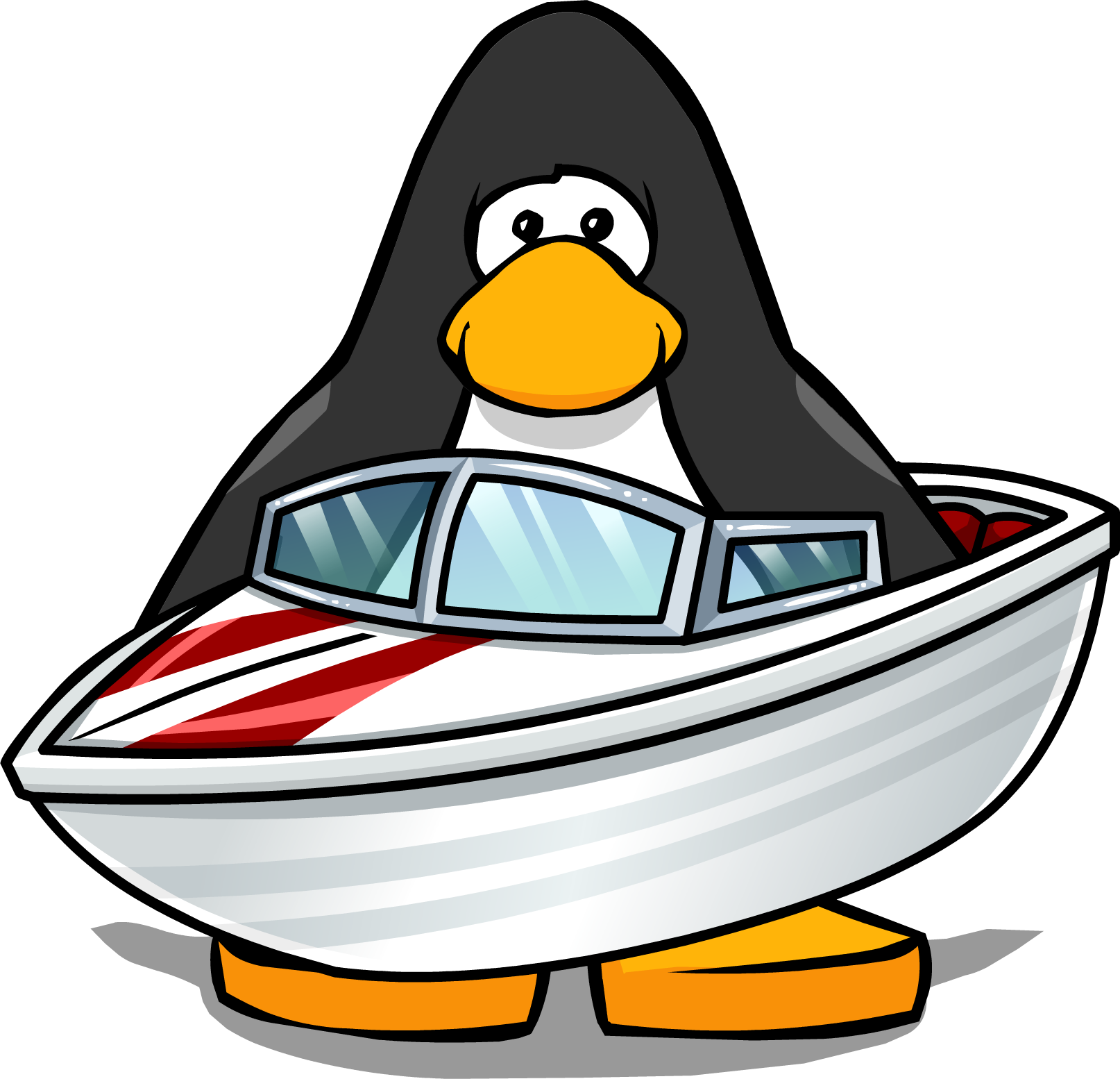 Speed Boat - Png - Penguin On A Boat (1614x1554), Png Download