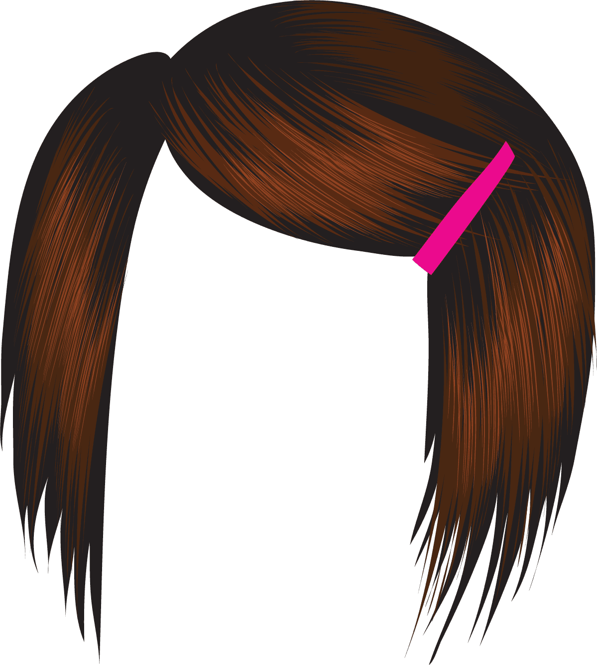 Brown Wig Clipart - Hair Accessory Hair Clip Clip Art (1199x1336), Png Download