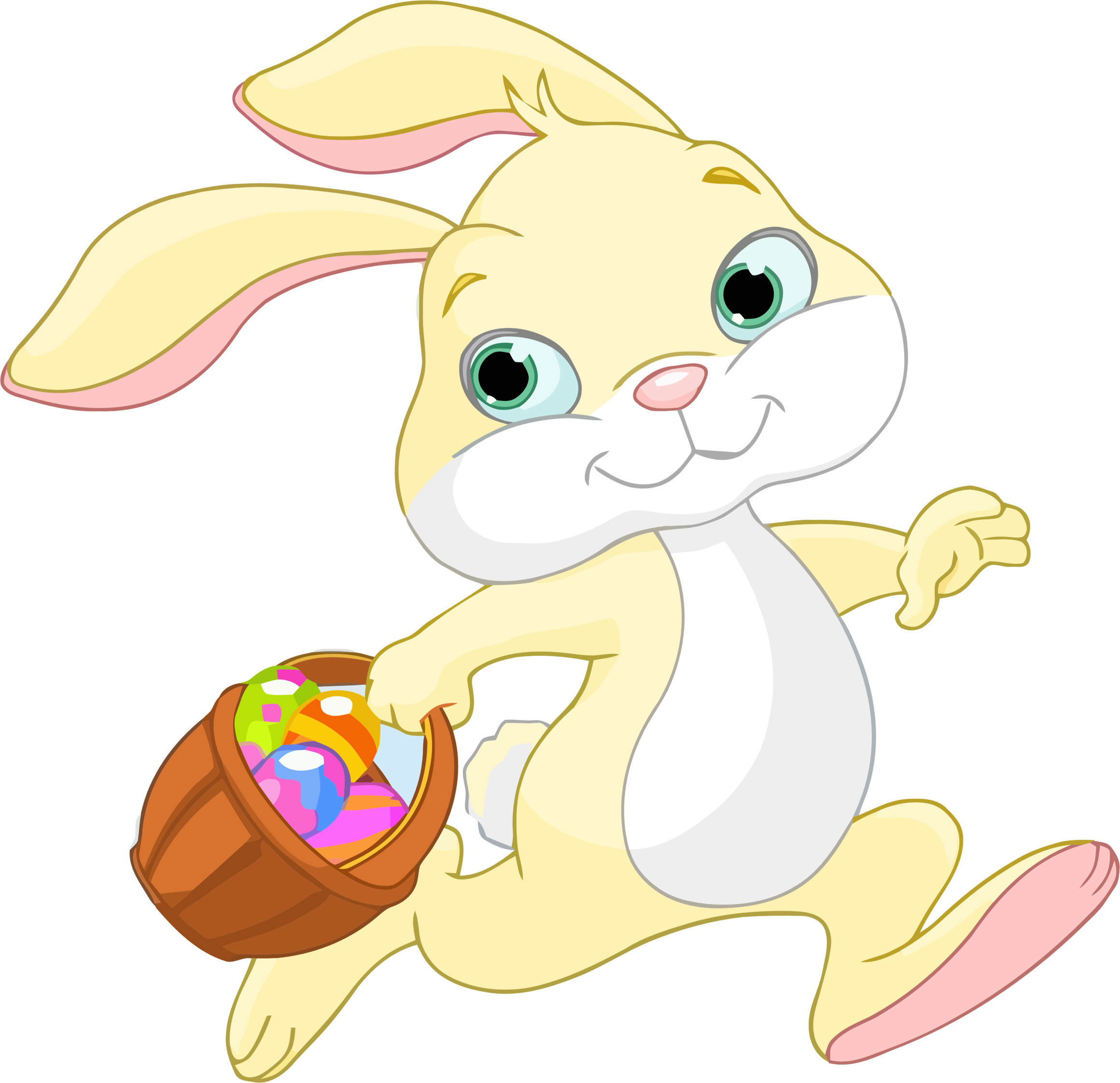 This Free Icons Png Design Of Easter Bunny With Basket (2320x2244), Png Download