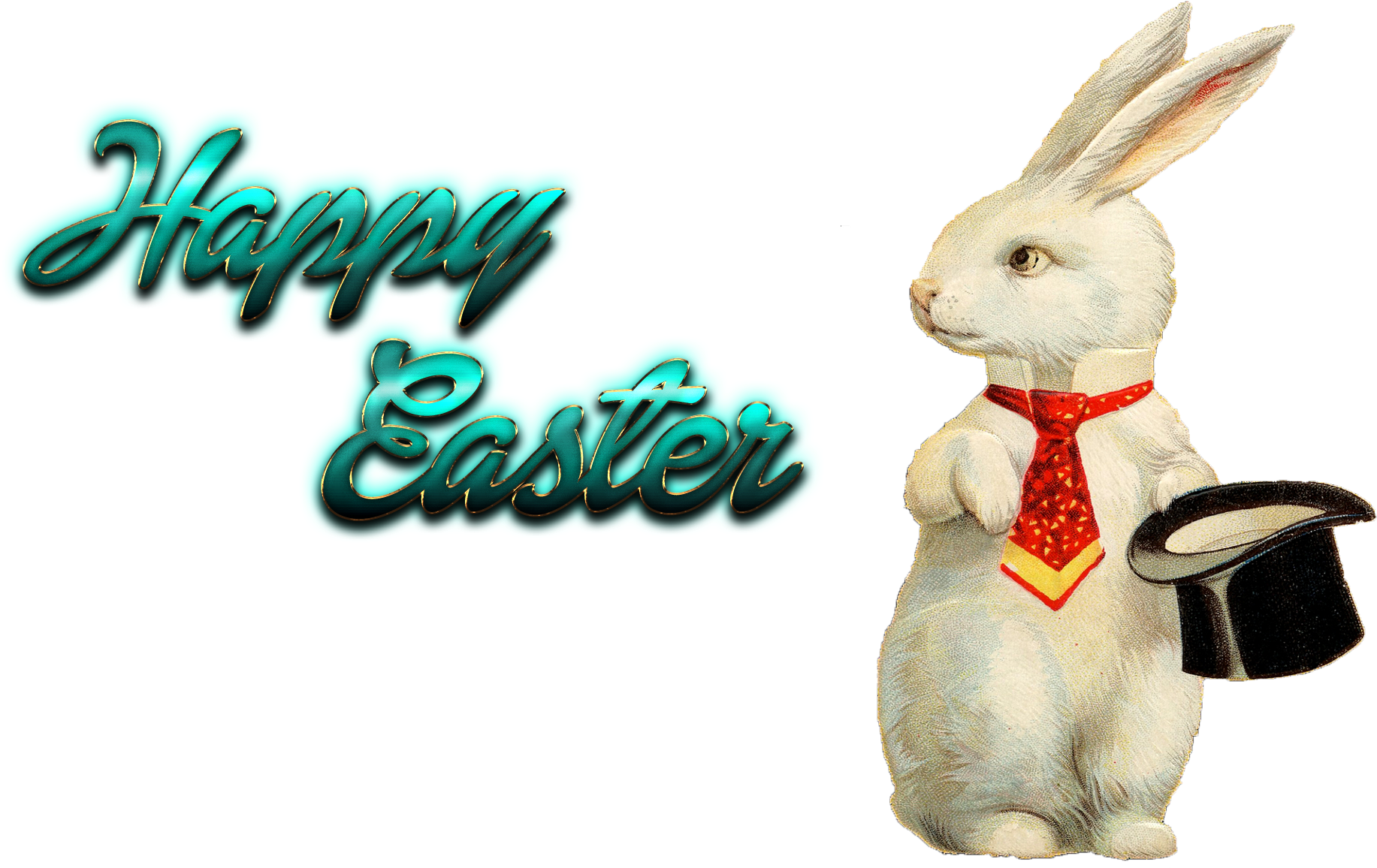 Happy Easter Png Images - Magic Hat Bunny Rabbit, Any Card Birthday Number, Toddler (1920x1200), Png Download