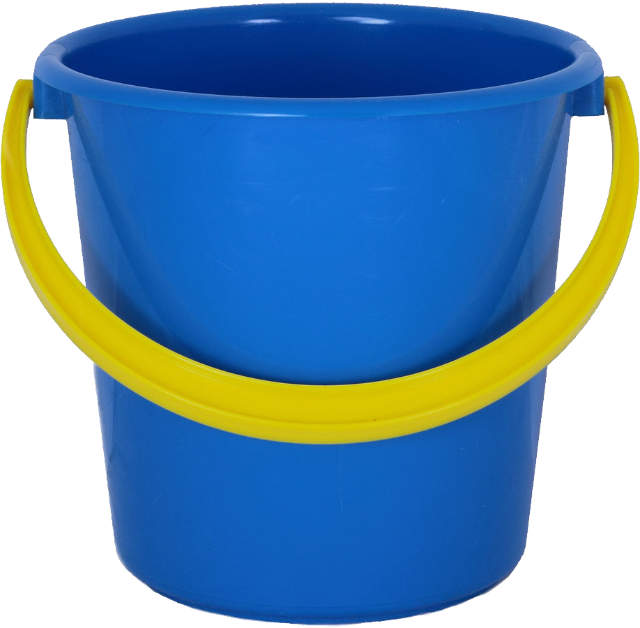 Blue Plastic Bucket Png Image - Bucket Png (918x900), Png Download