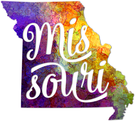 Bleed Area May Not Be Visible - Missouri Us State In Watercolor Text Cut Out (560x700), Png Download