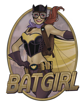 Batgirl Poster De Vidrio Justice League Dc Bombshells (328x400), Png Download