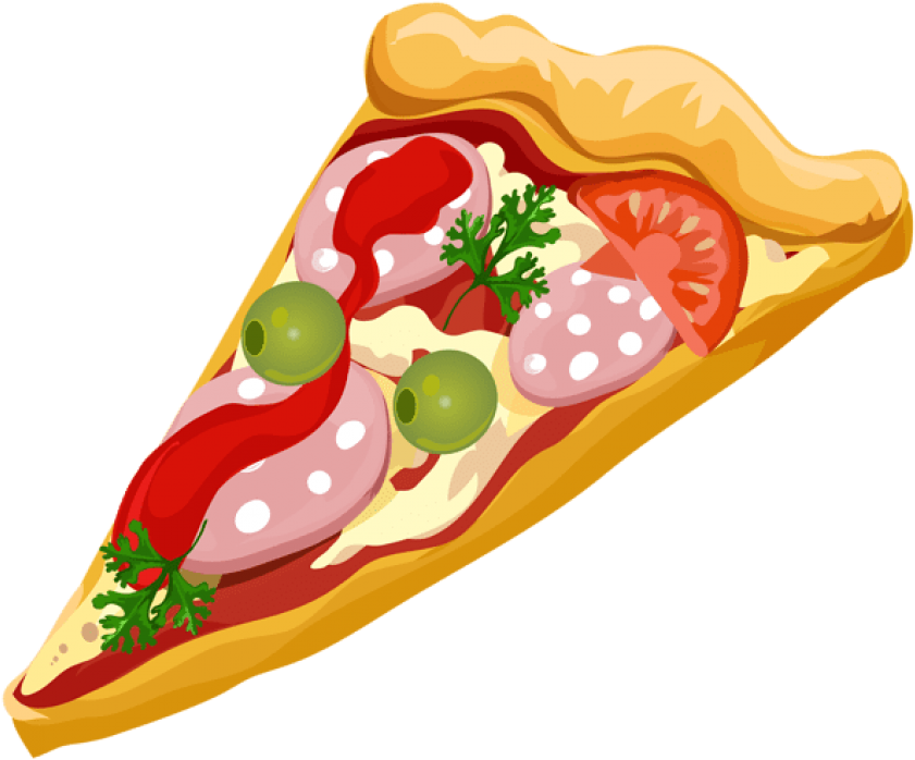 Graphic Black And White Download Pizza Clipart Transparent - Pizza Transparent Clip Art (600x497), Png Download