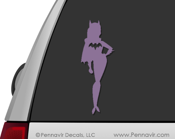 Batgirl Figure Decal - Audi (600x475), Png Download