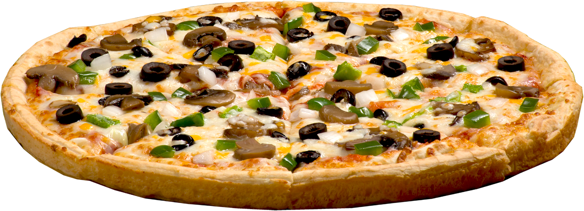 Click On The Picture For Ingredients & Nutritionals - Black Olives Pizza Png (1164x420), Png Download