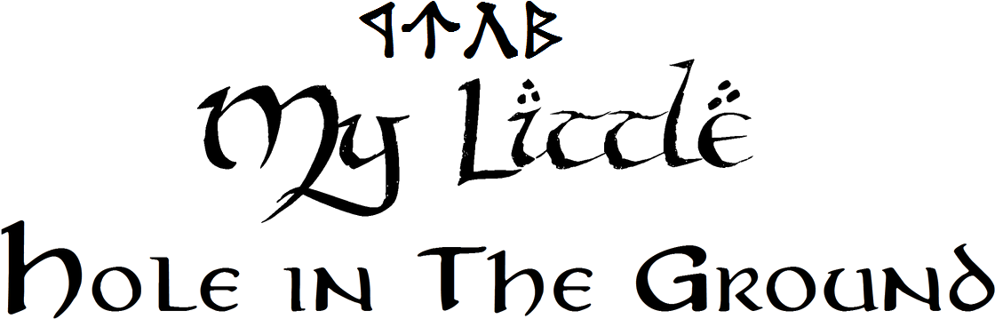 Mylittleholeintheground - Hole In The Ground There Lived A Hobbit - 1 Inch / (1316x405), Png Download