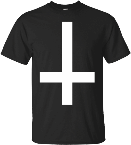 Content Số 3 Men's Upside Down Cross Shirt Inverted - T-shirt (600x600), Png Download