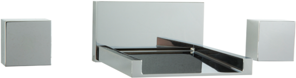 Borhn Forano 3 Hole Wall Mount Tub Filler, Waterfall - Forano 3 Hole Wall Mount Tub Filler, Open Extended (600x600), Png Download