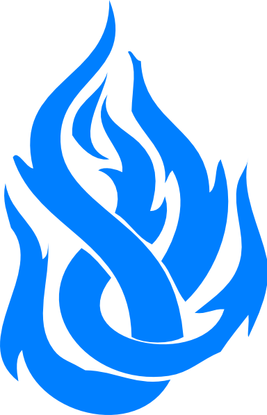 Blue Flames Clip Art At Clker - Stylish Tribal Tattoos (384x598), Png Download