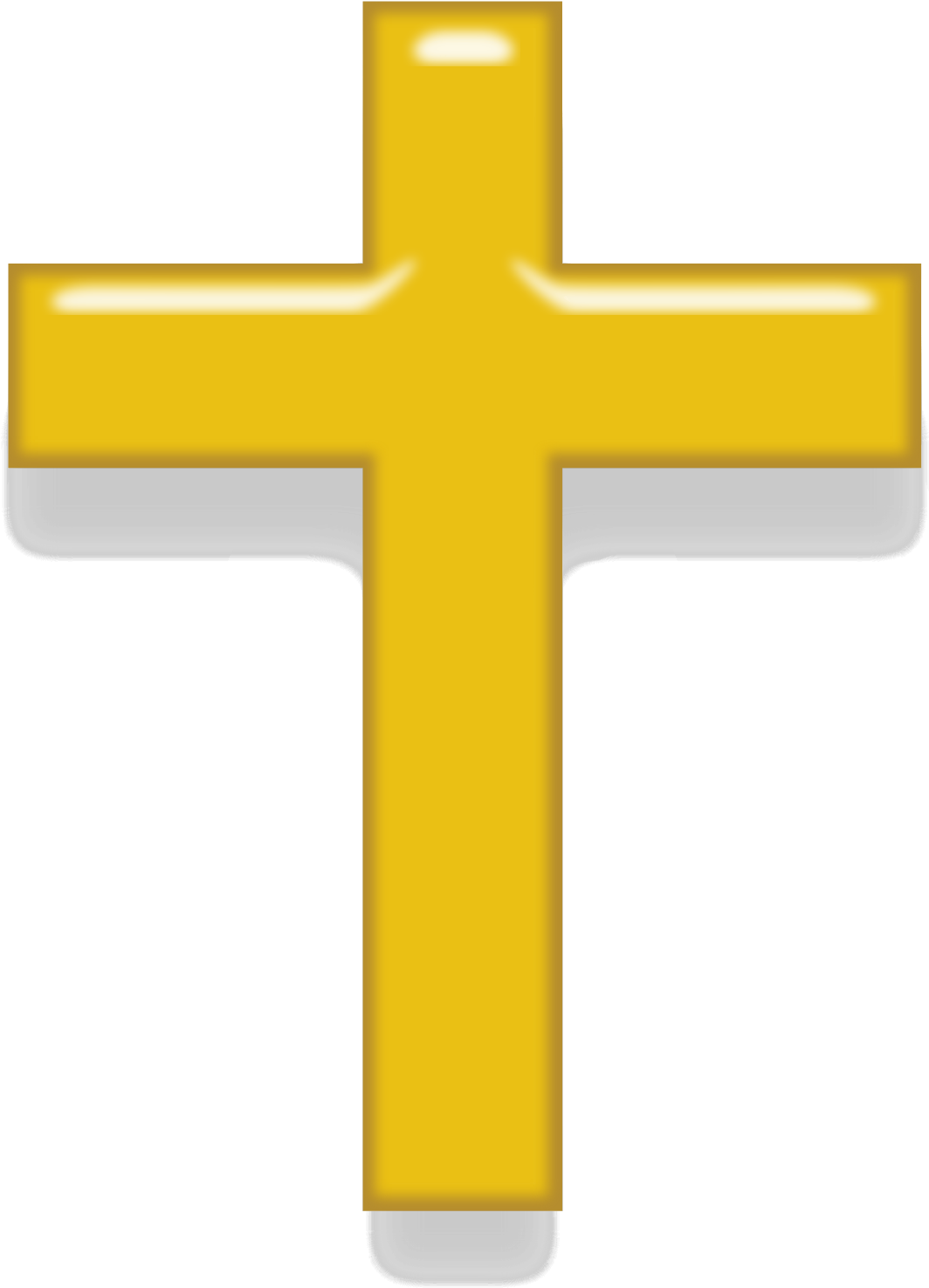Latin Cross Gold - Gold Cross (612x768), Png Download