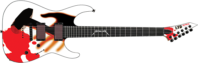 Ltd Metallica Kill'em All Guitar - Ltd Kill Em All Guitar (670x230), Png Download