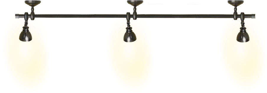 Black And White Stock Spotlight Drawing Spot Light - Ceiling Studio Lights Png (1000x350), Png Download