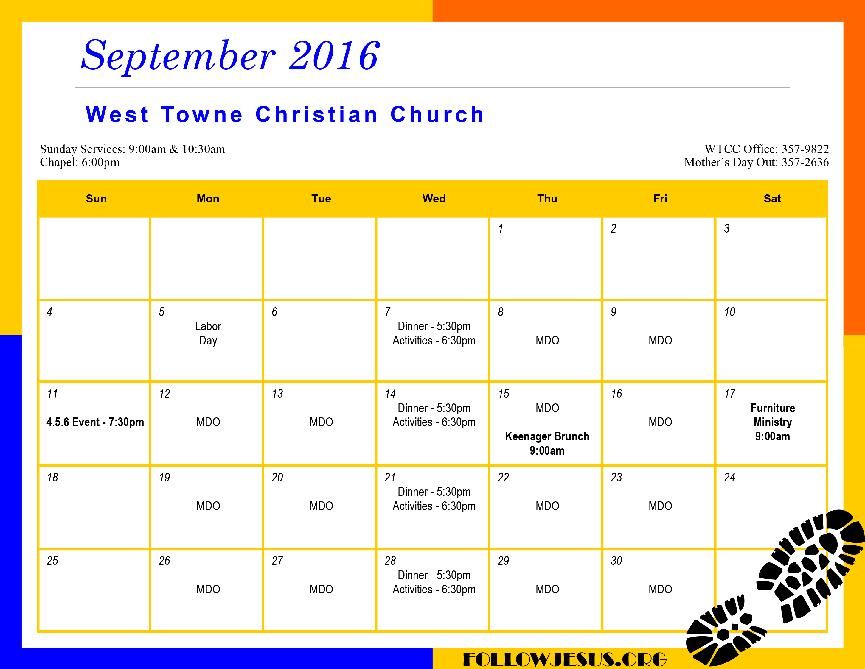 Calendar September 2016 - Calendar (2903x2247), Png Download