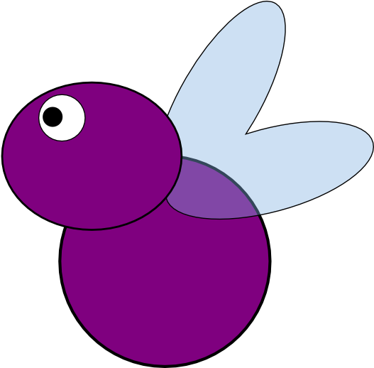 Firefly Cut Out Png - Purple Bugs Clipart (600x517), Png Download