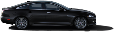 Side View Of Silver Jaguar Xj Standard Wheelbase (475x260), Png Download