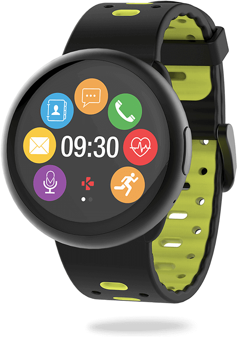 Smartwatch With Circular Color Touchscreen And Heart- - Mykronoz Zeround 2 Hr Premium (760x760), Png Download