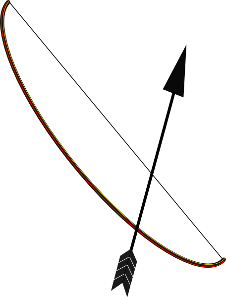 Arrow Bow Png - Bow And Arrow Png (456x599), Png Download