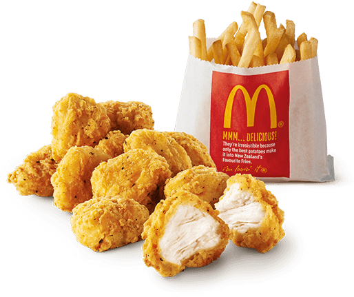 10pk Chicken Mcbites & Small Fries Snack Deal - Mcdonalds Chips And Burger (700x487), Png Download