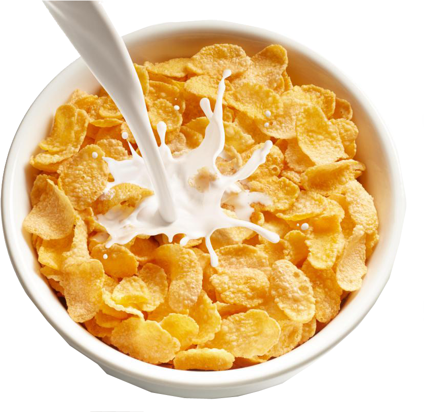 Download Hd Cereal And Milk Png Bowl Of Cornflakes Png Transparent Png Image Nicepng Com
