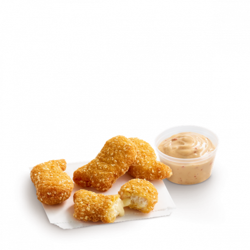 4 Cheesy Nuggets - Chicken Nugget (500x500), Png Download