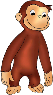 Curious George Cartoon Monkey Images - Curious George Good Night (400x400), Png Download
