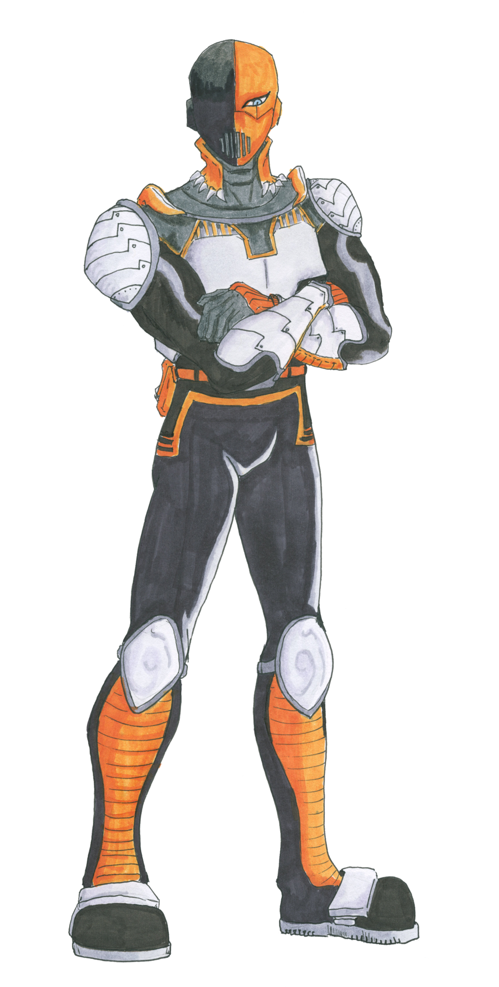 Deathstroke Transparent Alternate - Masked Fighter (1024x1987), Png Download