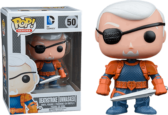 Deathstroke Pop Vinyl Figure - Deathstroke Unmasked (dc Comics) Funko Pop! Vinyl Figure (600x600), Png Download
