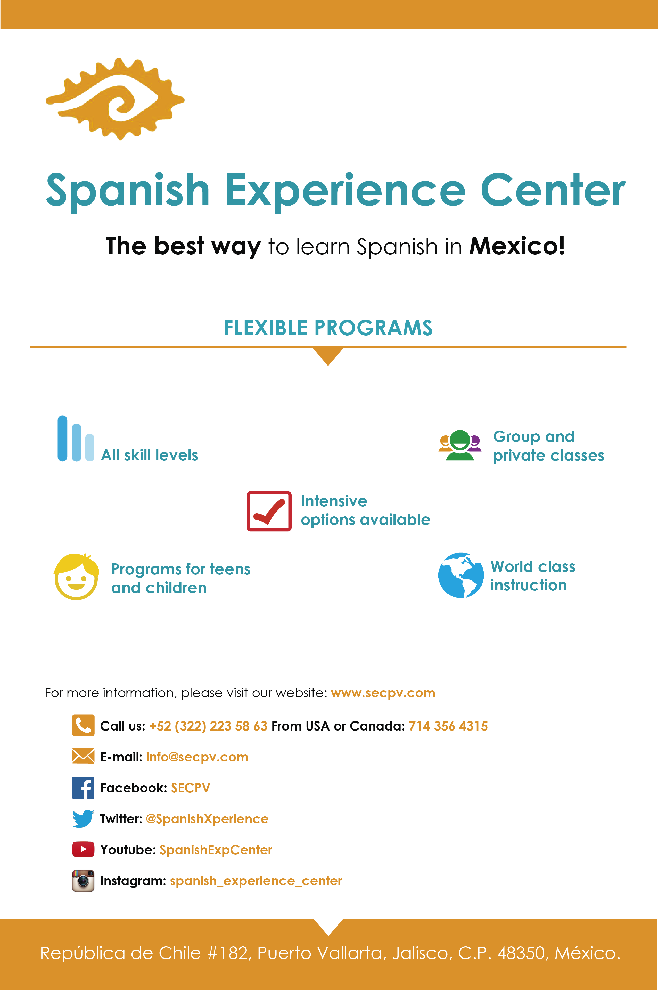 Anuncio Spanish Experience Center (2552x3838), Png Download